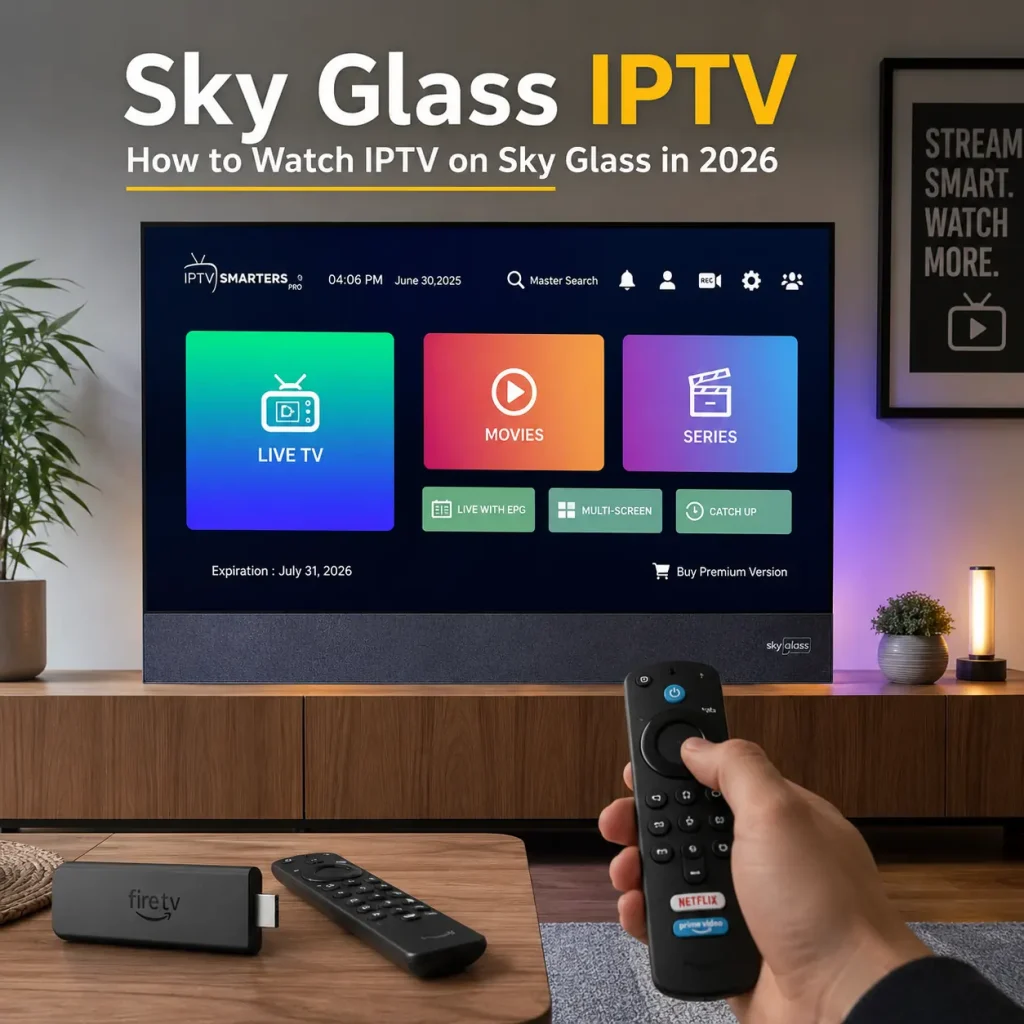 Sky Glass IPTV setup with Fire TV Stick and IPTV player